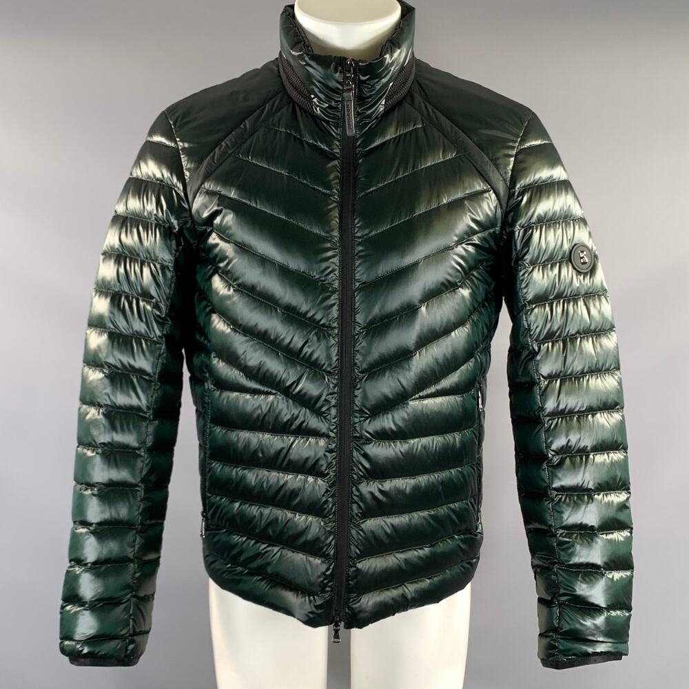 BOGNER Size 38 Green Quilted Polyamide Zip Up Jacket